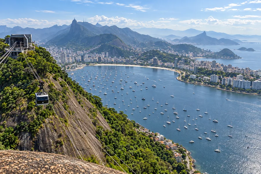 Panoramic view of Guanabara Bay and Rio de Janeiro