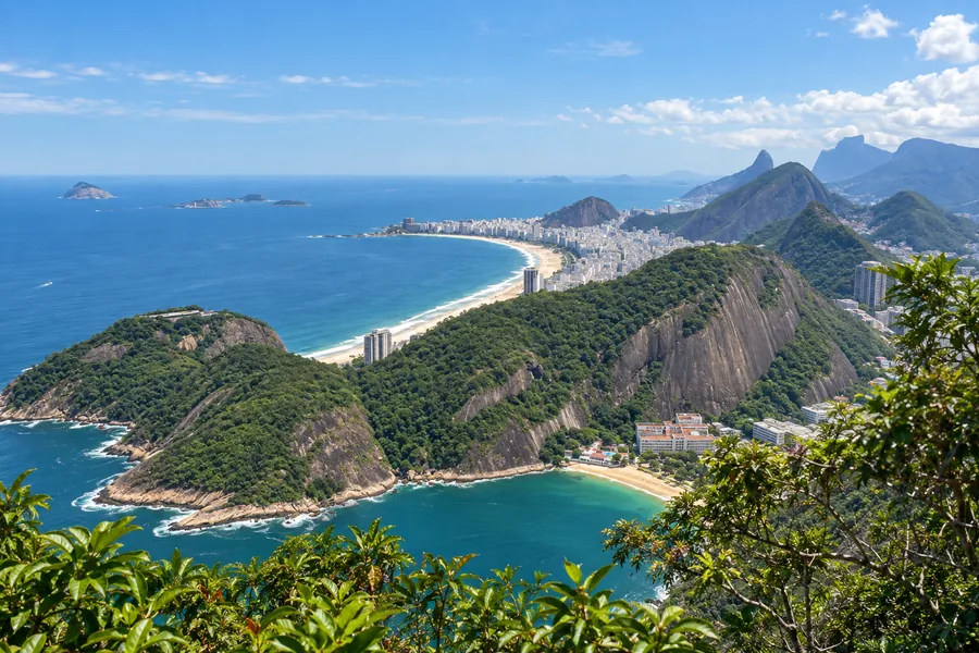 Bright midday panorama across Rio de Janeiro