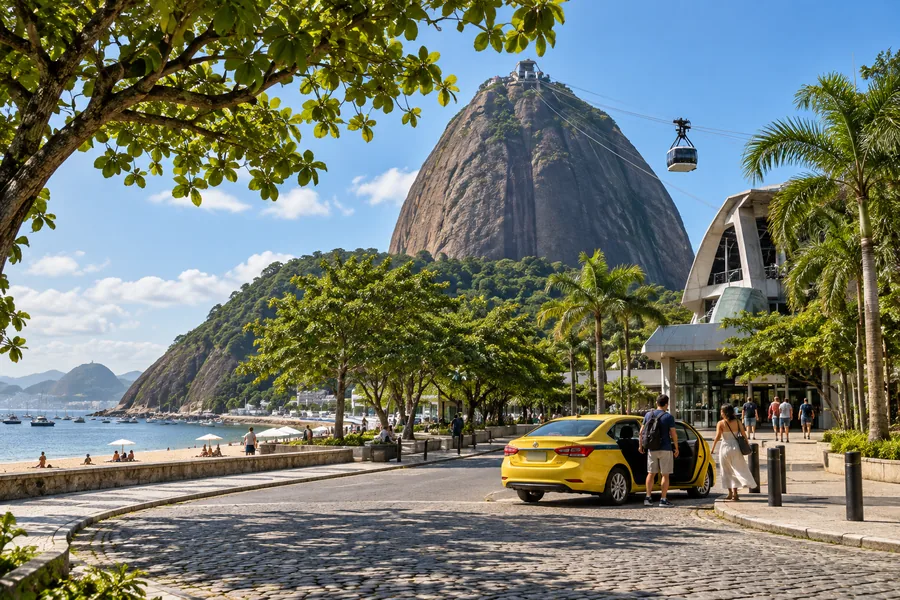 Praia Vermelha in the Urca area of Rio de Janeiro