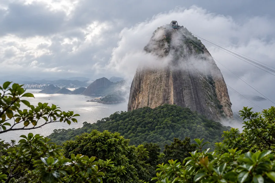 Clouds and changing weather around Sugarloaf Mountain